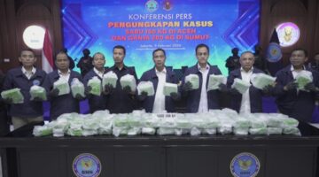 BNN Sita 200 Kg Ganja, Tiga Tersangka Jaringan Aceh–Medan Terancam Hukuman Berat