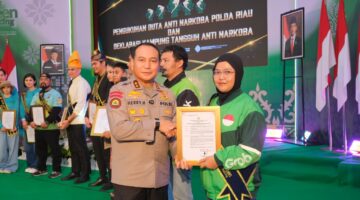 Polda Riau Kukuhkan 23 Duta Anti Narkoba, Kapolda: Panipahan Jadi ‘Wake-Up Call’ Bersama