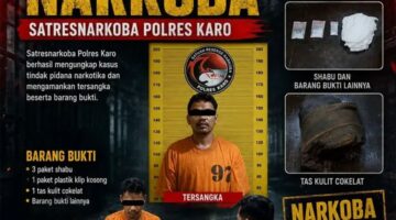 Satresnarkoba Polres Karo Tangkap Terduga Pengedar Sabu di Pinggir Jalan Kacaribu