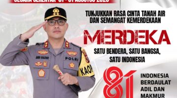 Kibarkan Bendera Merah Putih, Semarakkan Kemerdekaan RI ke-81
